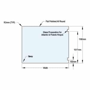 Modern Hinged Fixed Pool Fence Panel for Polaris/Atlantic Hinges (PHP)