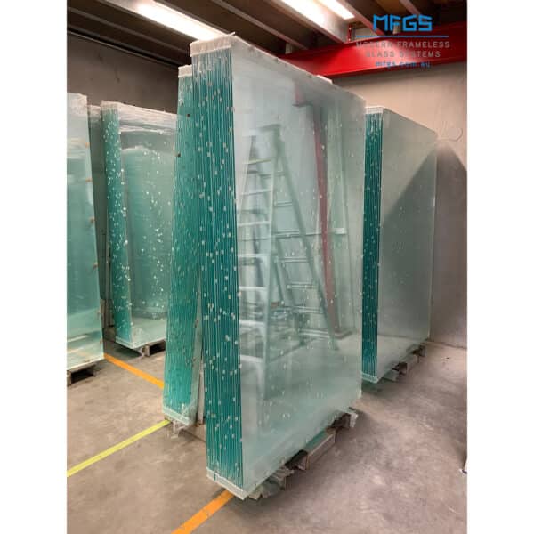 10mm Ultraclear Toughened Glass Hinged Shower Screen Panel Kit - Hinged (no holes), Door (handle) & Return (no holes)