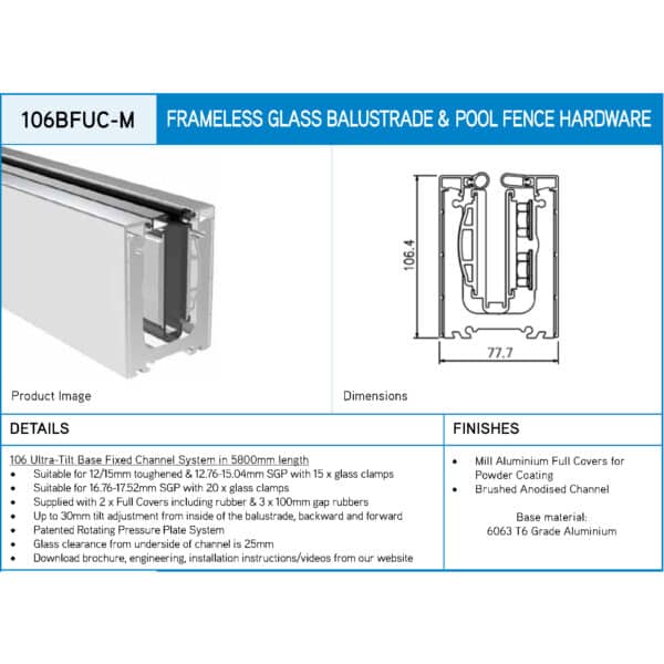 Modern 106 Ultra-Tilt SGP Base Fixed Channel