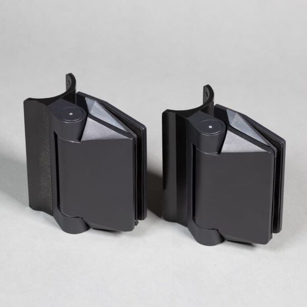 Polaris 125 Series Glass to Round Post Hinge Set (125PRP)