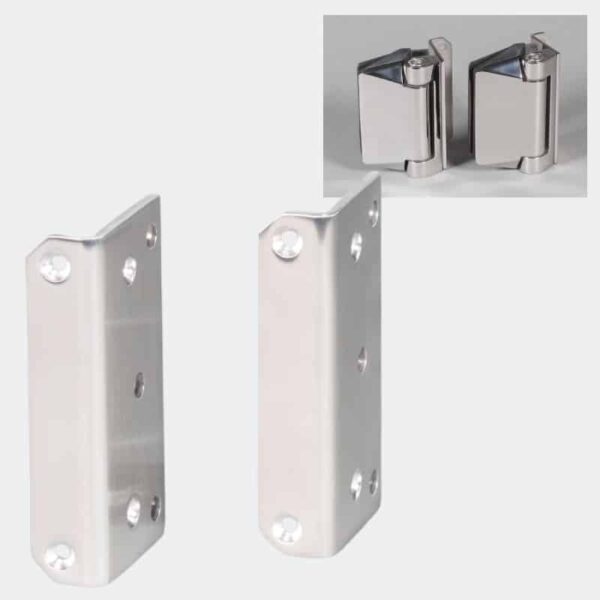 Polaris 125 Series Glass to Square Post Hinge Set (125PSP)
