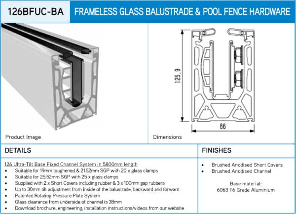 Modern 126 Ultra-Tilt SGP Base Fixed Channel
