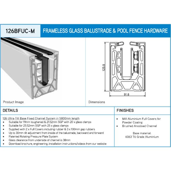 Modern 126 Ultra-Tilt SGP Base Fixed Channel