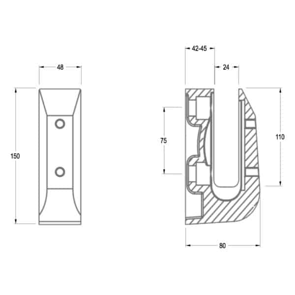 Modern Ultra-Tilt SGP Side Fixed Spigot (150SFUS)