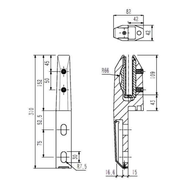 Modern Ultra-Tilt SGP Edge Fixed Spigot (310EFUS)