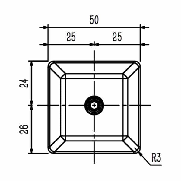 Modern Juliet Balcony SGP Face Fixed Clamp (50JBC)