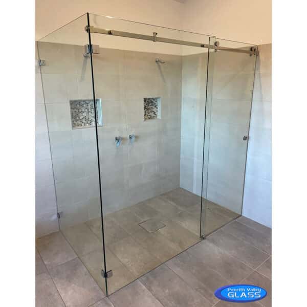 Aquaslide 2000 Frameless Sliding Shower Kit (AS2000)