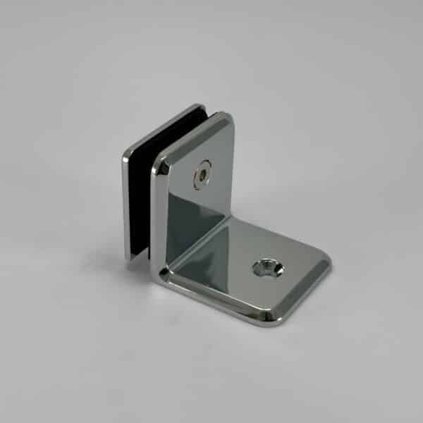 Modern Bevel 90° Glass to Wall/Floor Shower Bracket (BMBS90)