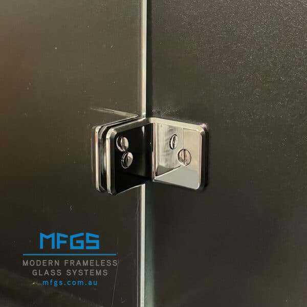 Modern Bevel 90° Glass to Wall/Floor Shower Bracket (BMBS90)