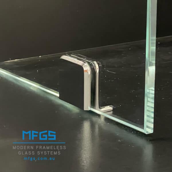 Modern Bevel 90° Glass to Wall/Floor Shower Bracket (BMBS90SF)