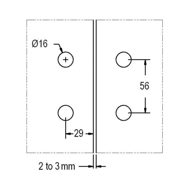 Modern Bevel 180° Glass to Glass Bifold Heavyweight Shower Hinge (BMF2-BF)