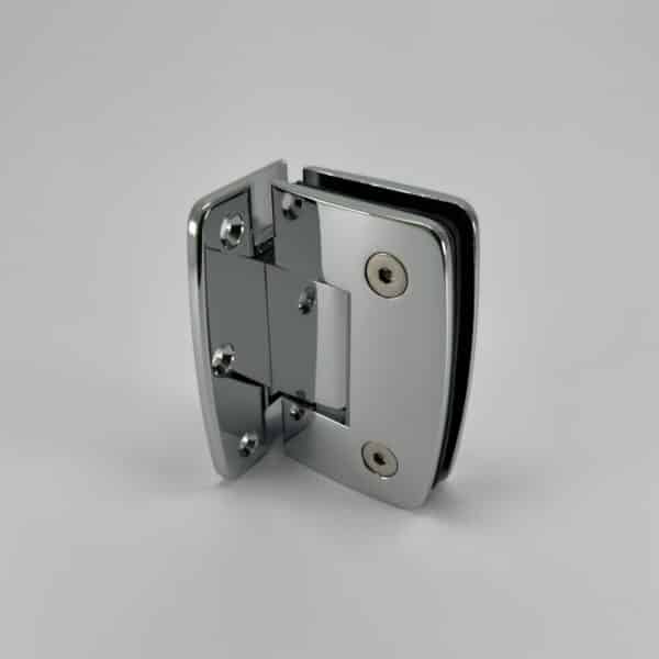 Crest 90° Polished Chrome Glass to Wall Heavyweight Shower Hinge (CH1-L C)