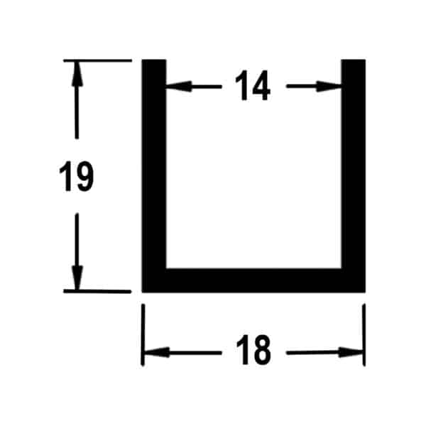 Modern Aluminium Channel Section (CS18)