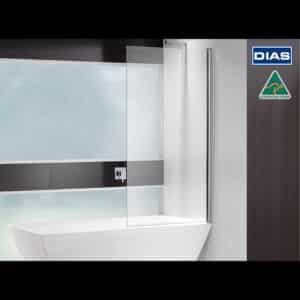 DIAS Freestyle Single Panel Square Bath Screen