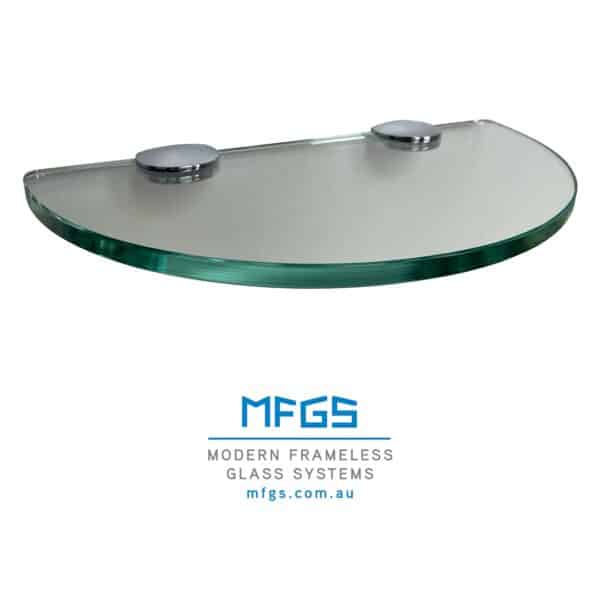 Modern Half Circle Glass Shelf