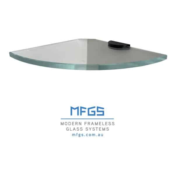 Modern Radius Glass Corner Shelf (GS)