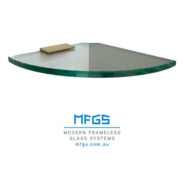 Modern Radius Glass Corner Shelf (GS)