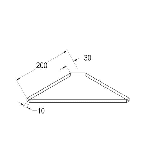 Modern Angled Glass Corner Shelf (GSA)