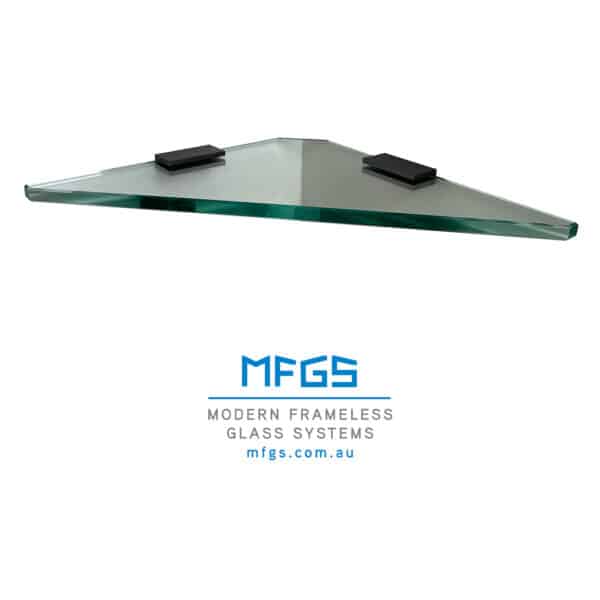 Modern Angled Glass Corner Shelf (GSA)
