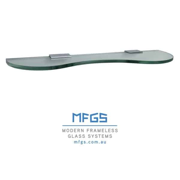 Modern Wave Glass Shelf