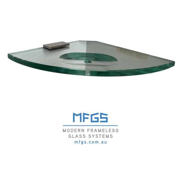 Modern Radius Glass Corner Soap Shelf (GSS...)