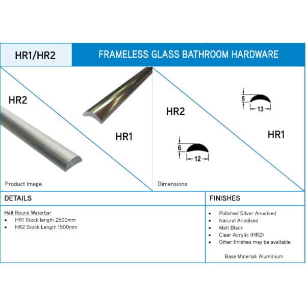 Modern Aluminium Shower Water Bar (HR1)