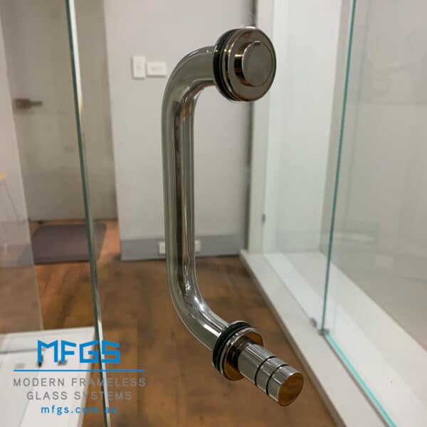 Modern D Shower Pull Handle with Knob & Button (M152K)