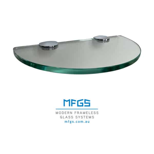 Modern Horseshoe Glass Shelf Bracket for 10mm Glass (MB10-4)