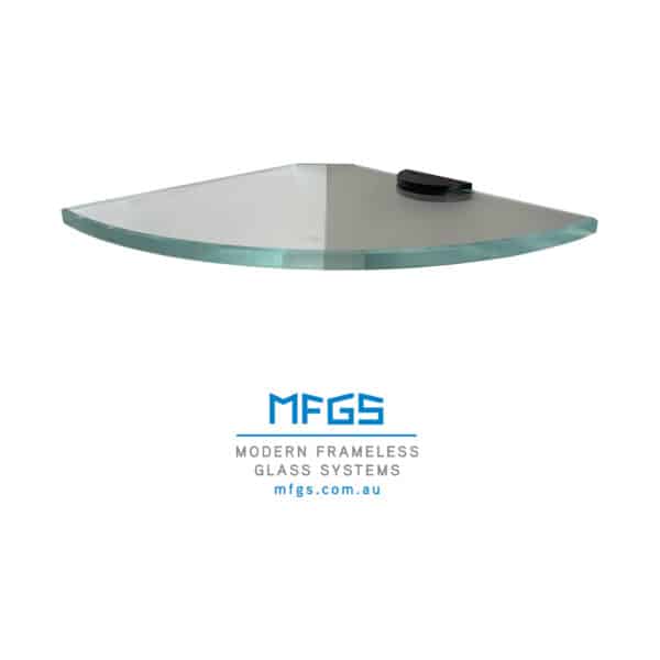 Modern/Elite Half Round Glass Shelf Bracket for 6/8/10/12/15mm Glass (MB/SB)