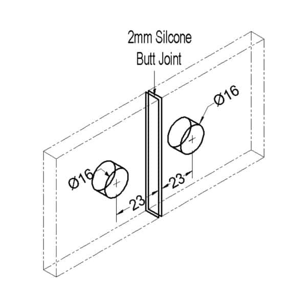 Polished Chrome 180° Crest Glass to Glass Shower Bracket