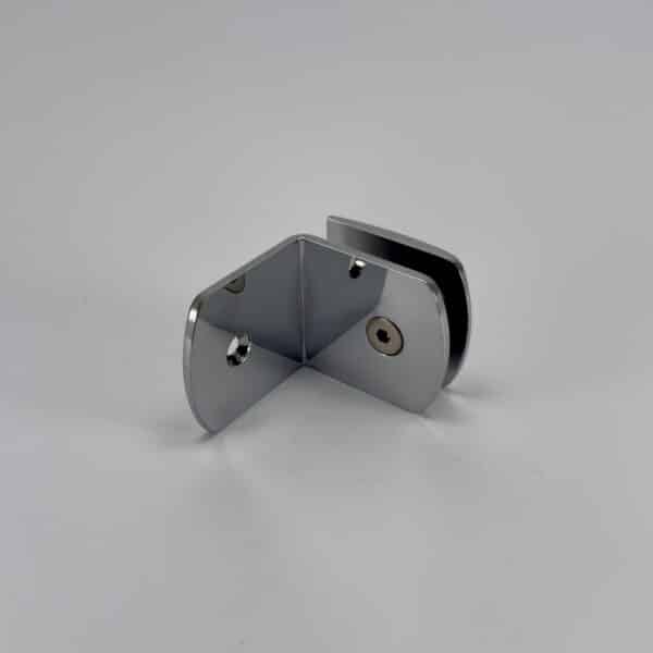 Polished Chrome 90° Crest Glass to Wall Shower Bracket