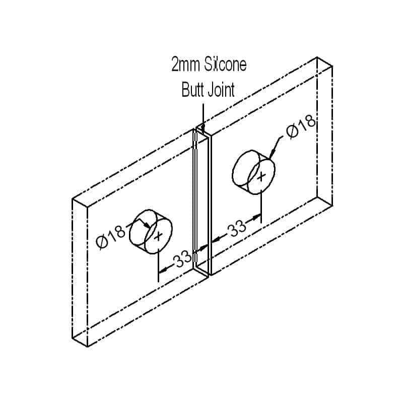 Modern 180° Round Glass to Glass Shower Bracket (MBR180D) - Image 4