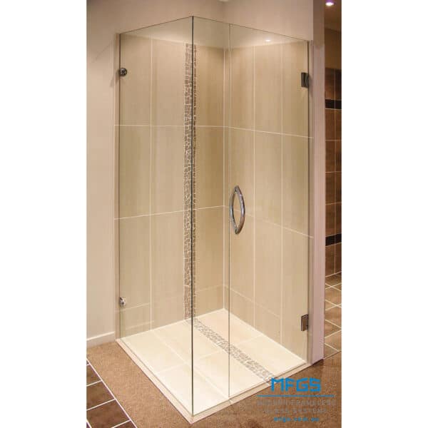 Modern/Elite 90° Round Glass to Wall / Floor Shower Bracket (MBR90/SB50)