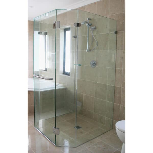 Modern/Elite 90° Round Glass to Wall / Floor Shower Bracket (MBR90/SB50)