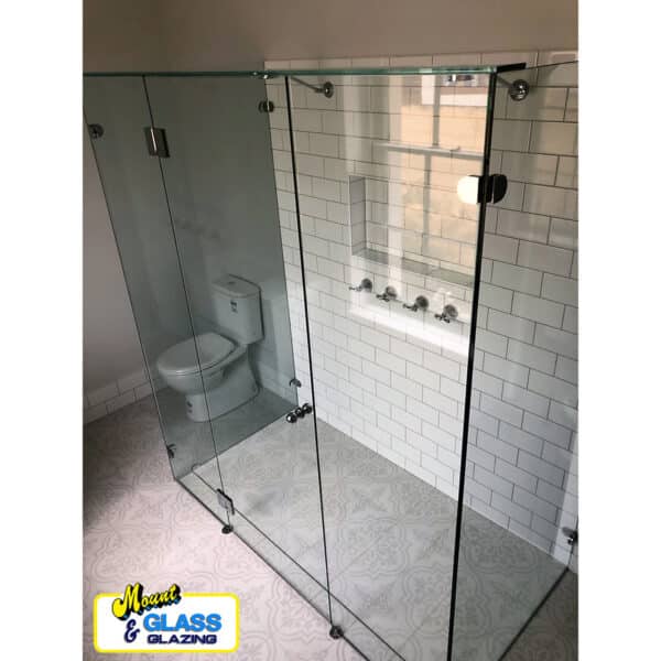 Modern/Elite 90° Round Glass to Wall / Floor Shower Bracket (MBR90/SB50)