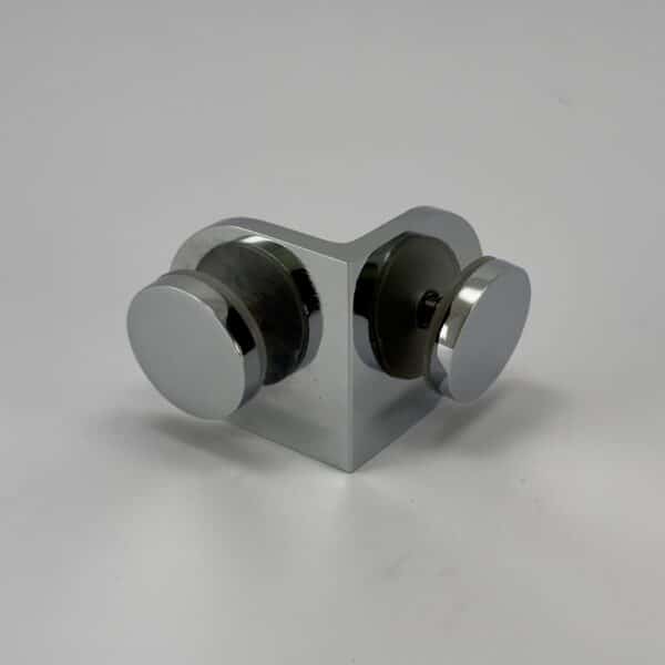 Modern 90° Round Glass to Glass Shower Bracket (MBR90D/B)