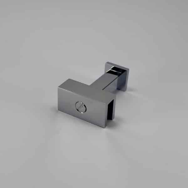 Modern Square Friction Fit Robe Hook for 10mm Glass (MBS10RH)