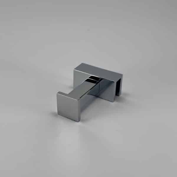 Modern Square Friction Fit Robe Hook for 10mm Glass (MBS10RH)
