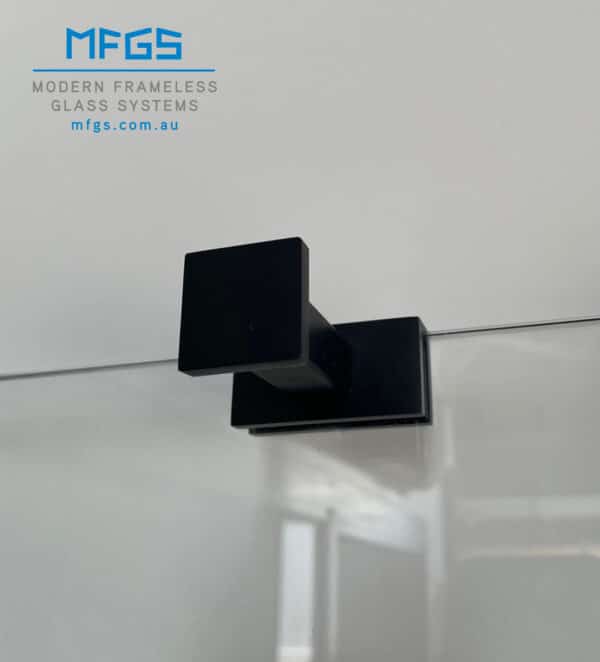Modern Square Friction Fit Robe Hook for 10mm Glass (MBS10RH)