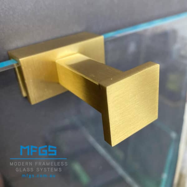 Modern Square Friction Fit Robe Hook for 10mm Glass (MBS10RH)