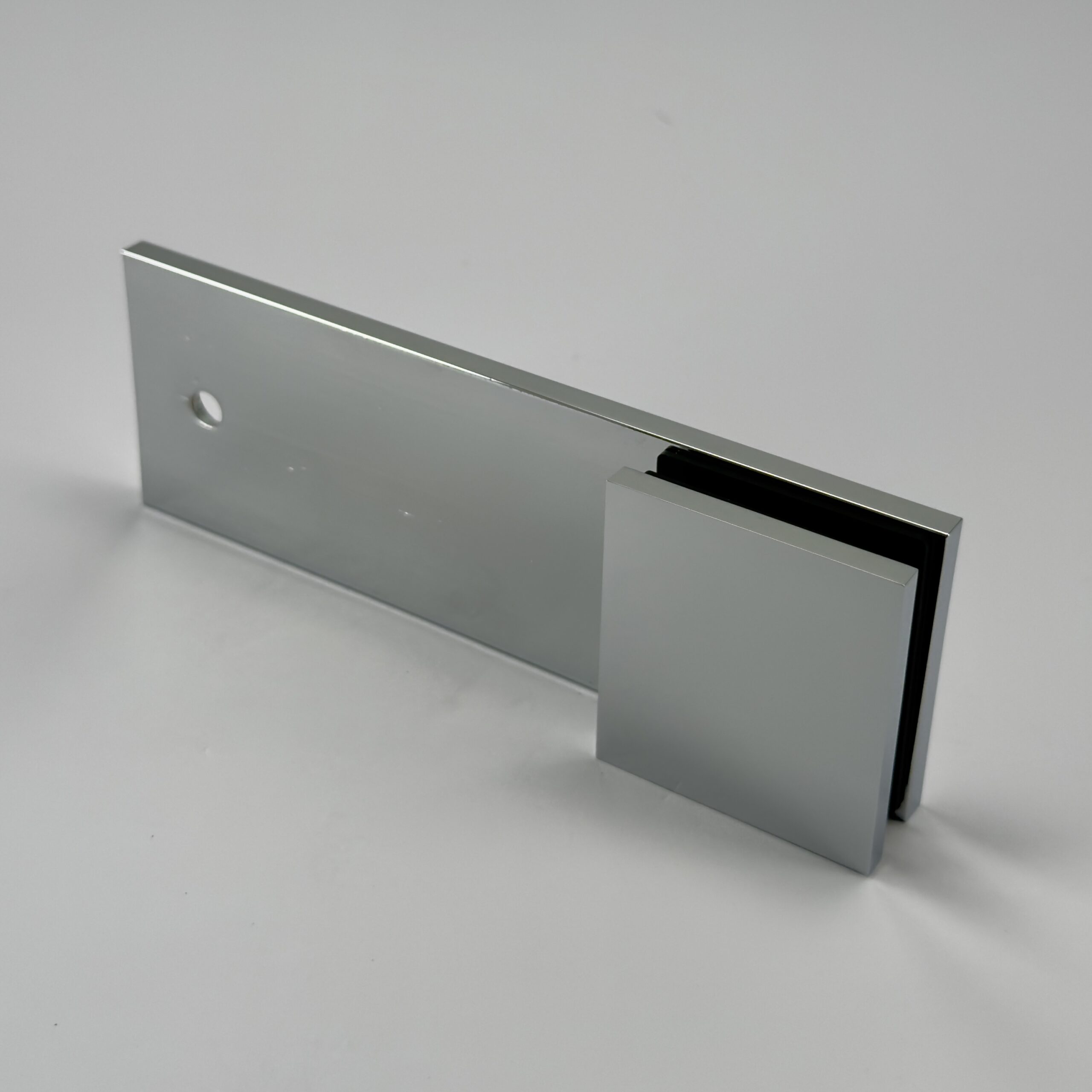 Modern 180° Square Glass to Wall Shower Bracket (MBS180x150) - Image 3