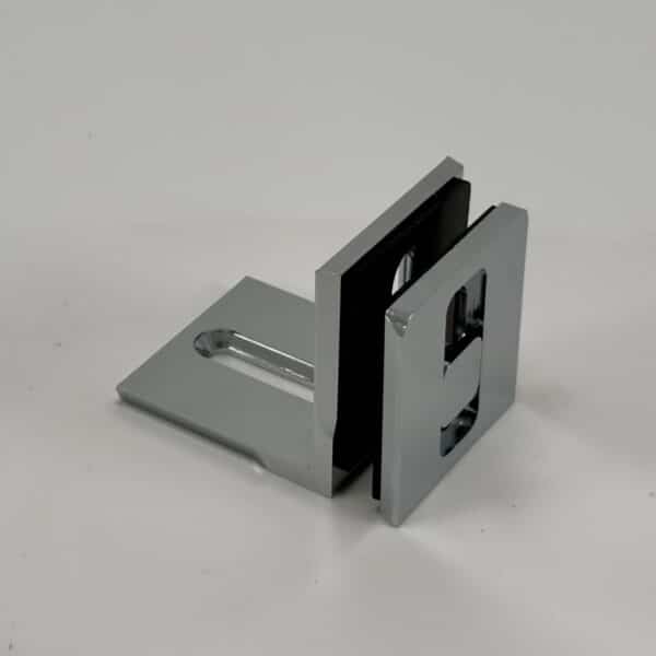 Modern 90° Square Hybrid Adjustable Glass to Wall / Floor Shower Bracket (MBS90-H)