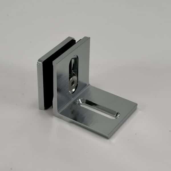 Modern 90° Square Hybrid Adjustable Glass to Wall / Floor Shower Bracket (MBS90-H)