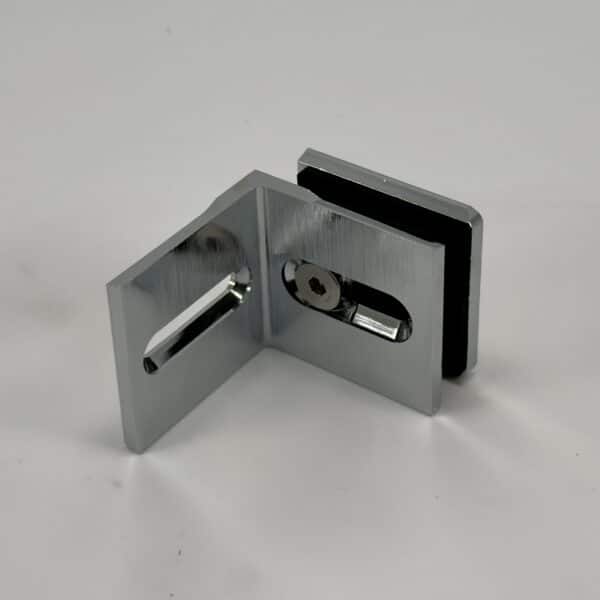 Modern 90° Square Hybrid Adjustable Glass to Wall / Floor Shower Bracket (MBS90-H)