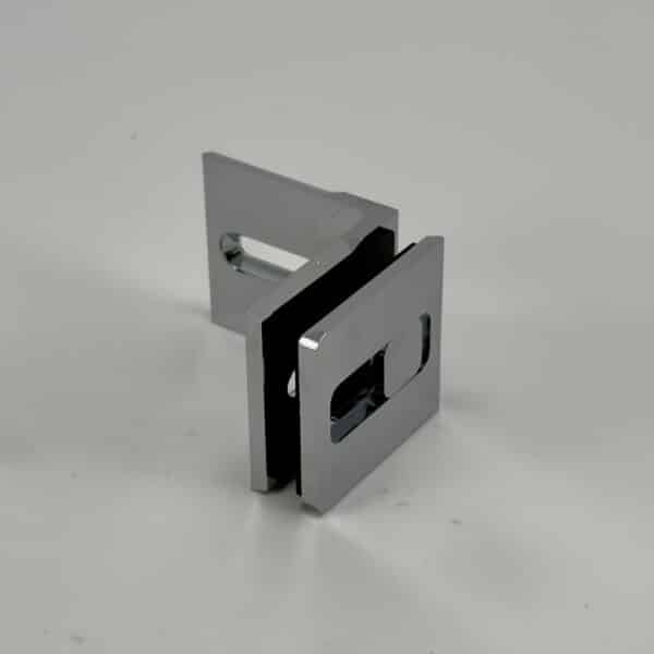 Modern 90° Square Hybrid Adjustable Glass to Wall / Floor Shower Bracket (MBS90-H)