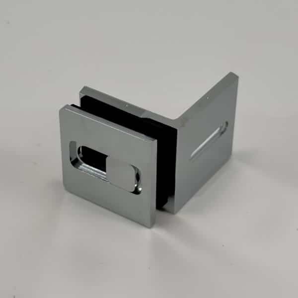 Modern 90° Square Hybrid Adjustable Glass to Wall / Floor Shower Bracket (MBS90-H)