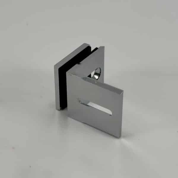 Modern 90° Square Hybrid Adjustable Glass to Wall / Floor Shower Bracket (MBS90-H)