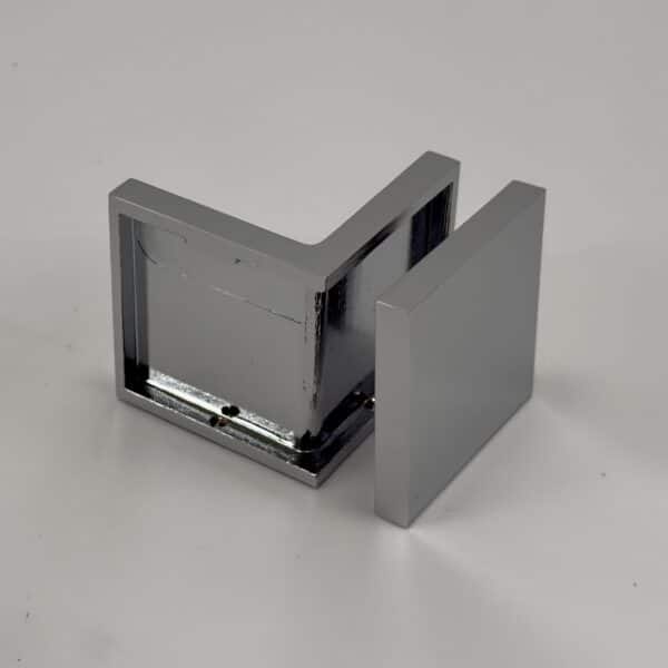 Modern 90° Square Hybrid Adjustable Glass to Wall / Floor Shower Bracket (MBS90-H)
