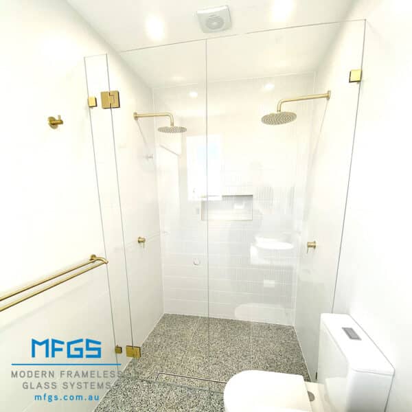 Modern/Elite 90° Square Glass to Wall / Floor Shower Bracket (MBS90/SB50.SQ)