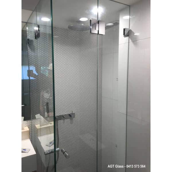 Modern/Elite 90° Square Glass to Wall / Floor Shower Bracket (MBS90/SB50.SQ)